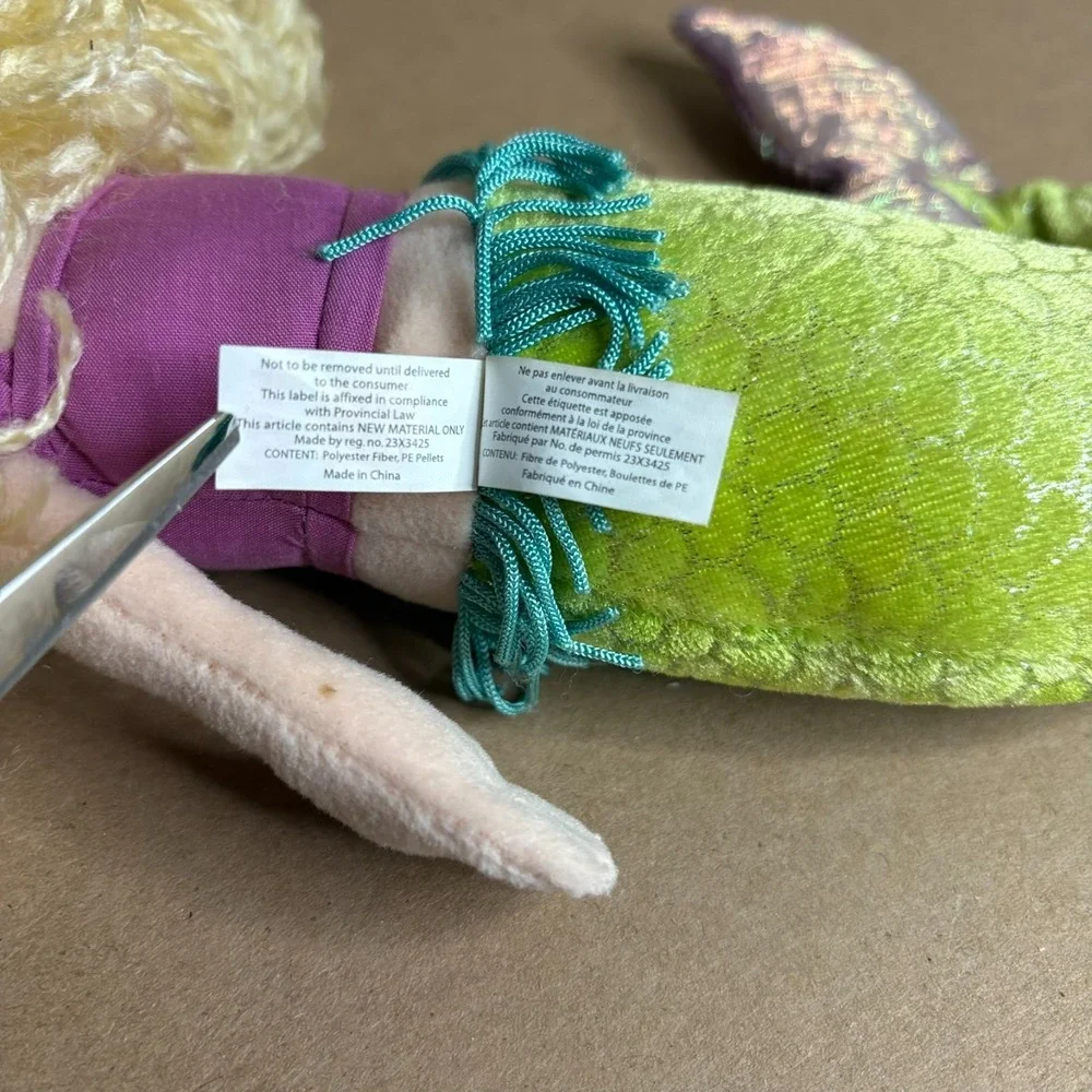Groovy Girls Myra Mermaid Plush Doll Blonde Yarn Hair Manhattan Toy